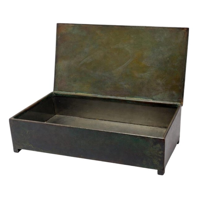 Art Deco Bronze Lidded Box by Sune Bäckström, Sweden, 1930 For Sale