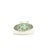 Contemporary Emerald and Diamond Curved Design Band, Size 7 For Sale - Image 3 of 4