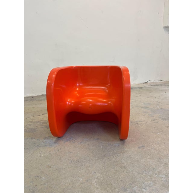 Orange Multifunctional Children's Chair in Orange by Johannes Foersom & Peter Hiort Lorenzen for Cado For Sale - Image 8 of 11