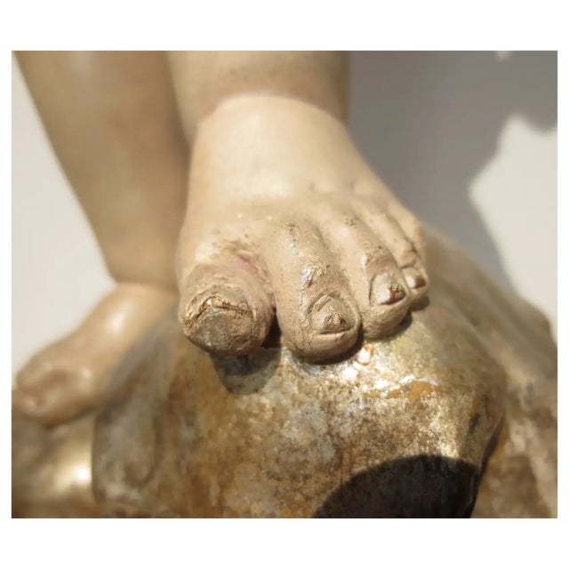 Antique Wooden Putti Sculpture Italy Mid 19th For Sale - Image 18 of 18