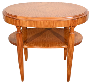 Small Art Deco Light Mahogany Table, 1930s