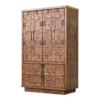 Burlington Brutalist Armoire For Sale