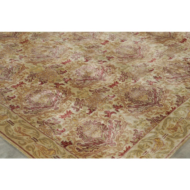 2010s Rug & Kilim’s European Style Rug in Gold With Floral Patterns “Granada” For Sale - Image 5 of 9