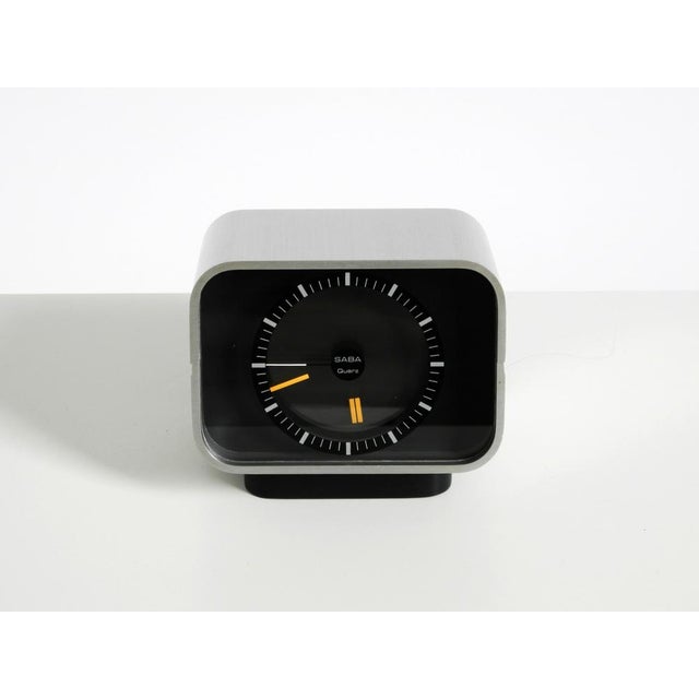 Table Clock with Aluminum Housing from SABA, 1975 For Sale - Image 9 of 18