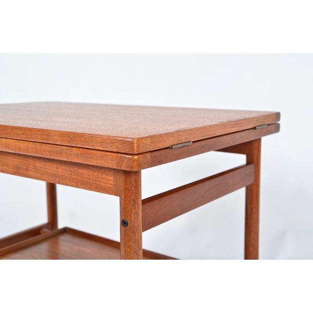 Teak Extending Serving Table Drinks Cart Trolley by Kurt Østervig for Jason Møbler, Denmark, 1960s For Sale - Image 15 of 18
