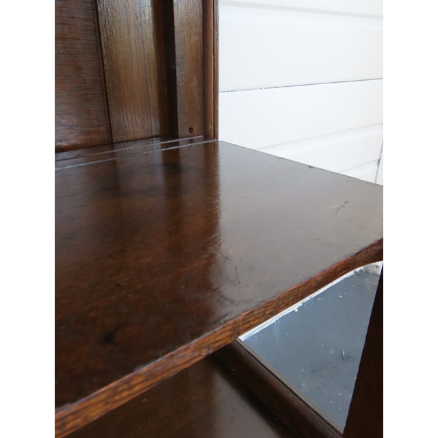 Peck and Hills Furniture Tiger Oak China Cabinet Bookcase Cupboard 6569 For Sale - Image 16 of 18