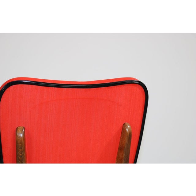 Kitchen Chair with Red Synthetic Leather Cover, 1960s For Sale - Image 11 of 18