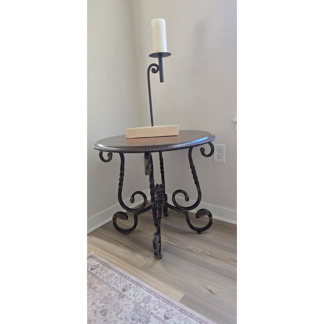 Matching Round End Tables – Steve Silver Crowley – Dark Cherry For Sale - Image 11 of 15