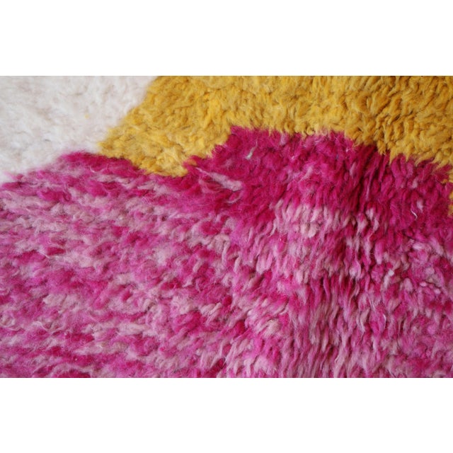 Contemporary Handwoven Moroccan Boujaad Rug - 5'6" X 8'1" Ft For Sale - Image 3 of 9