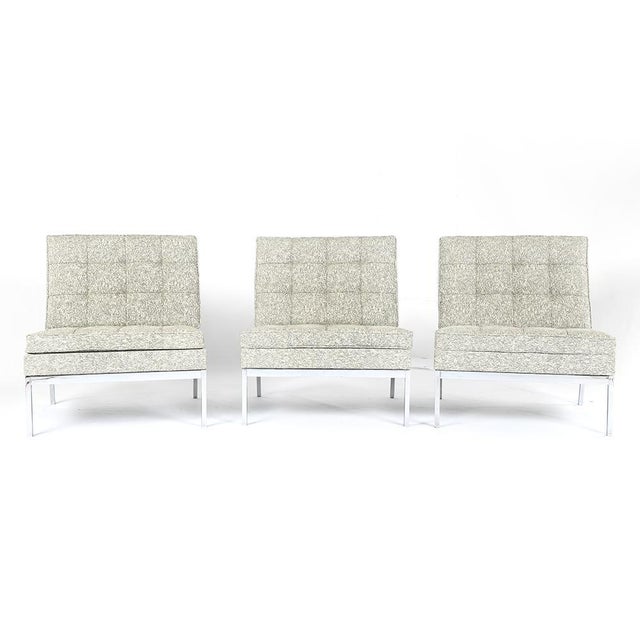 Set of 3 armchairs by Florence KNOLL ''model 65'' from the 1960s bought by Julien Cohen during the show Affaire Conclue....
