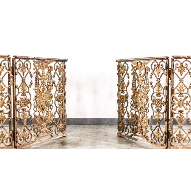 Authentic early 19th century religious railing set, an exceptional piece! important information: left side: l180/ d60/ h78...