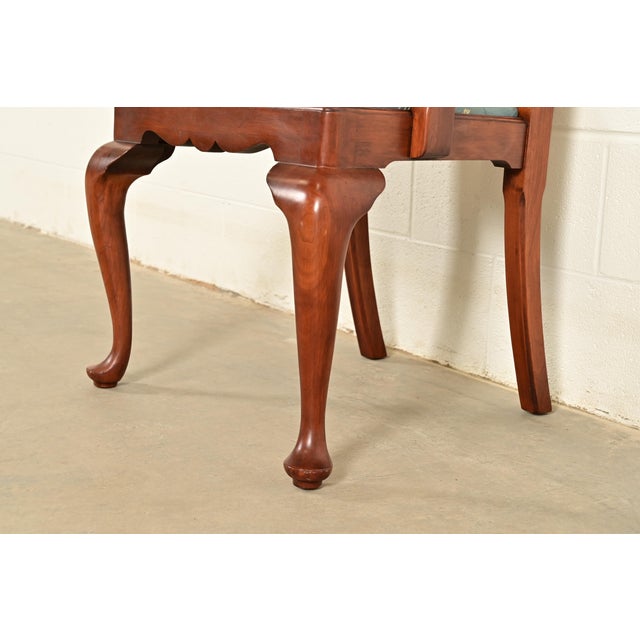 Henkel Harris Queen Anne Solid Cherry Wood Dining Chairs, Set of Ten For Sale - Image 10 of 14