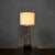 1960s 1960s Mid-Century Modern Table Lamp Brass Looped Tube Black Base White Drum Shade For Sale - Image 5 of 13