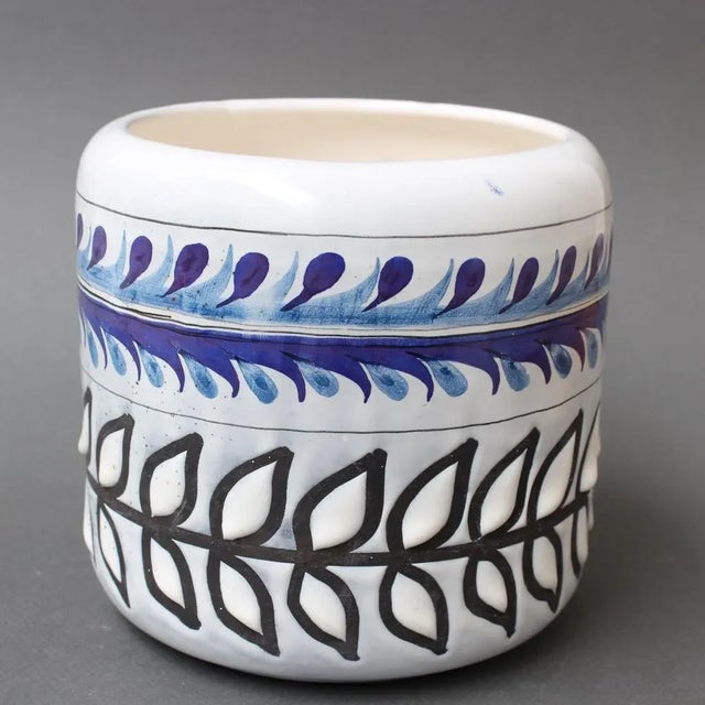Vintage French Ceramic Cachepot by Roger Capron, 1960s For Sale - Image 9 of 11