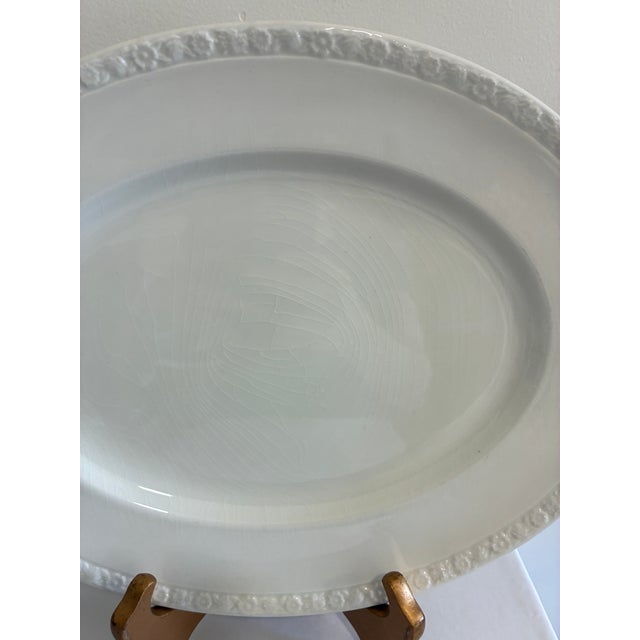 1960s Vintage Wedgwood & Co. Embossed Ironstone Platter, England For Sale - Image 5 of 8