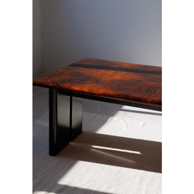 Burlwood Executive Desk, 1980s For Sale - Image 9 of 9