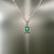 Traditional Natural Emerald Diamond Pendant 18" 14k WG 2.05 TCW Certified For Sale - Image 3 of 11