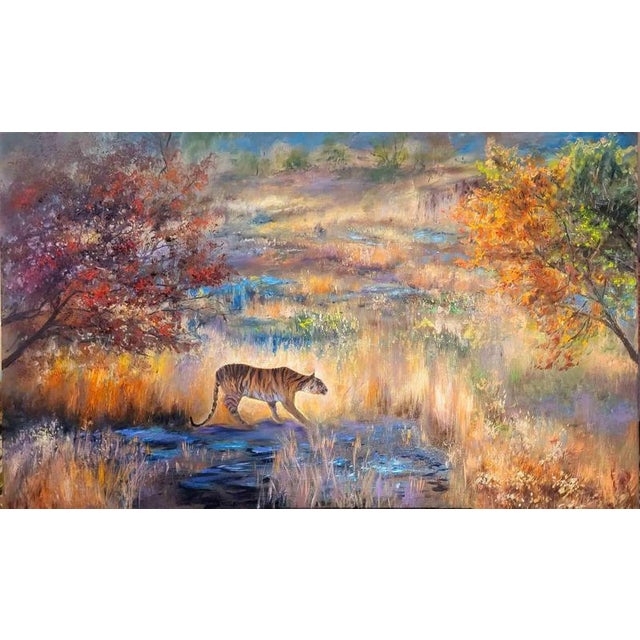 Contemporary Elena Mardashova, Anandamath, 2024, Oil on Canvas For Sale - Image 3 of 3