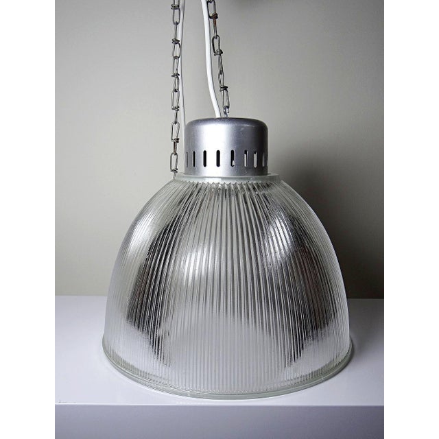 Modern Industrial Pendant Light in Prismatic Glass, 1998 For Sale - Image 3 of 11