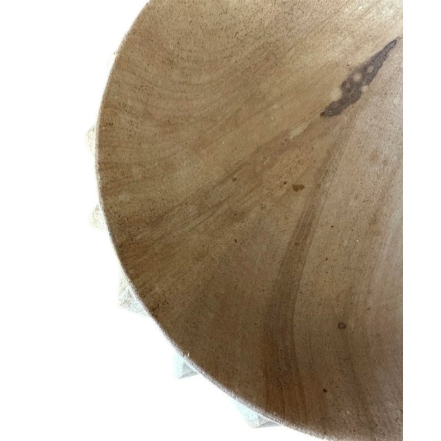 Handmade 19th Century Heavy Stone Italian Bowl With Petals For Sale In Chicago - Image 6 of 7