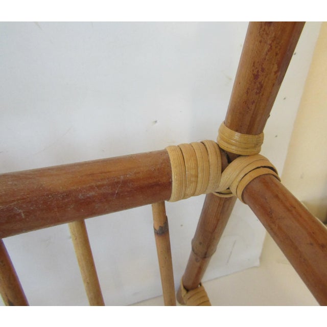 1950s Mid-Century Modern Bamboo A-Frame Magazine Rack For Sale - Image 10 of 12
