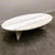 Oval Breccia Sarda Striato Marble Coffee Table, Italy, 1980s For Sale - Image 9 of 15
