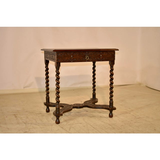 Wood 18th Century French Walnut Side Table For Sale - Image 7 of 12