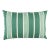 Schumacher Hampton Stripe Indoor/Outdoor Pillow 20"x14" in Emerald For Sale