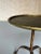Vintage Inspired Spanish Gilt Iron Drinks Table With Rolled Rim and Hammered Tripod Base For Sale - Image 12 of 14