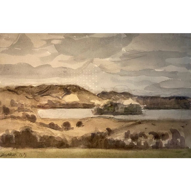 Edouard Arthur, Bretagne, Watercolor, 1977 For Sale - Image 8 of 8
