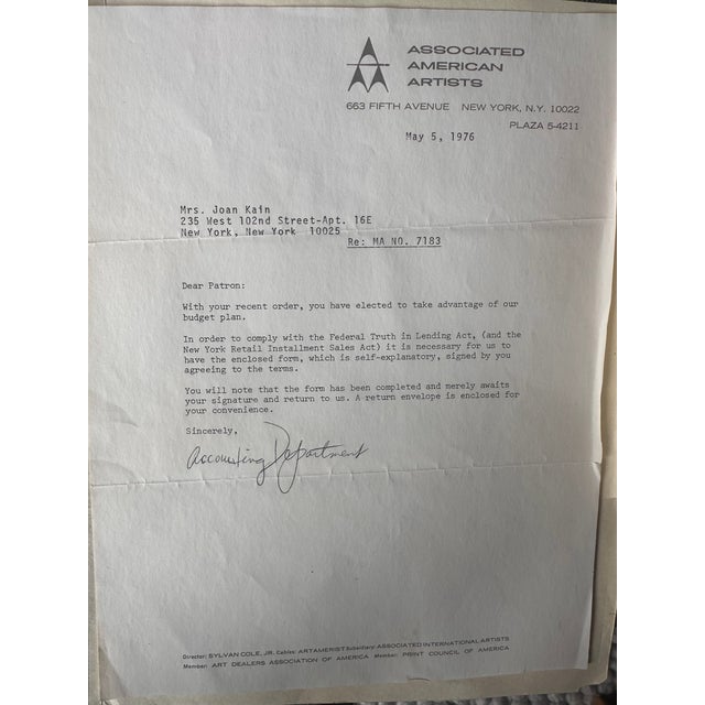 1970s Man Ray- Dancer/Danger, 1972, Signed/Numbered/Framed With Mat, With Provenance For Sale - Image 5 of 9