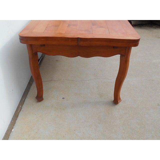 Large Louis XV Style Cherrywood Table with Extensions, 1990s For Sale - Image 12 of 18