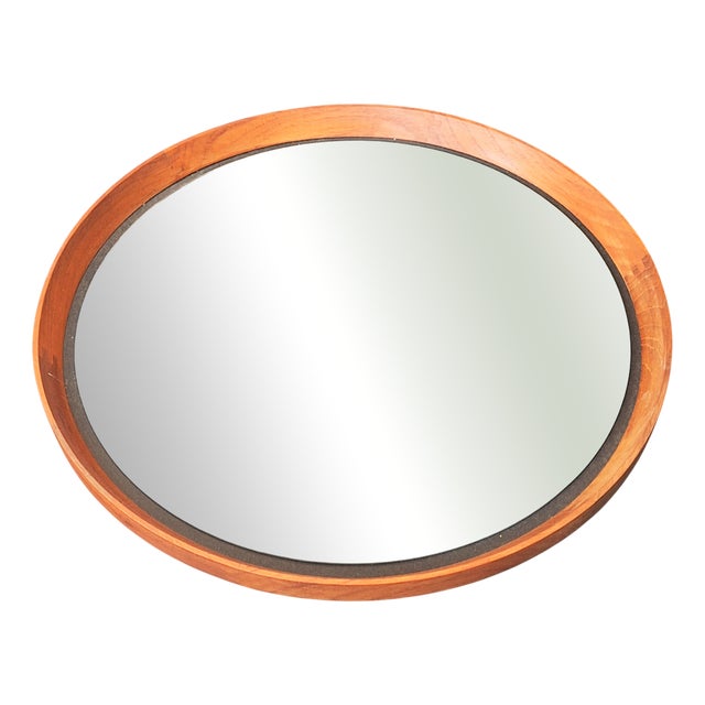 Scandinavian Teak Mirror by Uno & Östen Kristiansson, 1950s For Sale