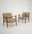Mid-Century Modern Wooden and Floral Fabric Armchairs, 1960s, Set of 2 For Sale - Image 4 of 14