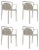 Classe Cream Chairs by Mowee, Set of 4 For Sale