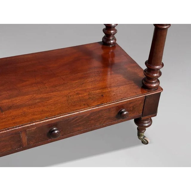 Brown Antique Victorian Mahogany Dumb Waiter, 1860 For Sale - Image 8 of 13