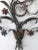 1940s Large Romantic Wrought Iron Flower Sconces, 1940s, Set of 2 For Sale - Image 5 of 11