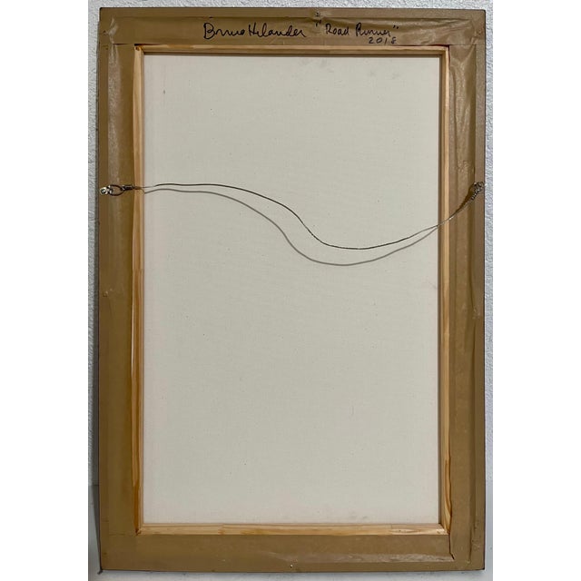 Early 21st Century Bruce Helander, Bruce Helander Road Runner Mixed Media Painting with Glitter Florida Pop Art, 2018 For Sale - Image 5 of 6