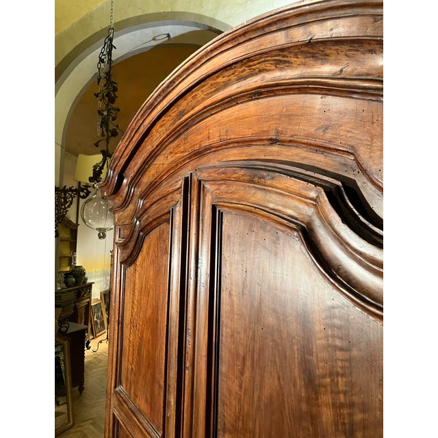 18th Century Italian Piedmontese Baroque Wardrobe in Walnut For Sale - Image 10 of 12
