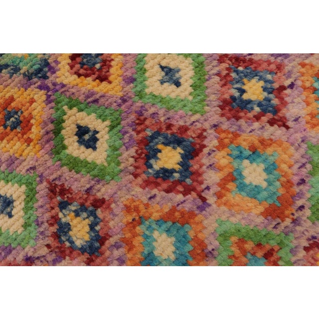 Textile 1990s Balochi Tiana Hand Knotted Wool Rug - 3'5'' X 4'11'' For Sale - Image 7 of 10