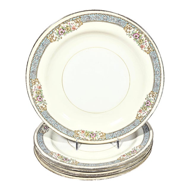 French Country Dinner Plates- Set of Six For Sale