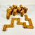 1980s Vintage Arts & Crafts Folk Art Hand Carved Oak Jumbo Dominos Double-Nine Set - 55 Pieces For Sale - Image 4 of 14