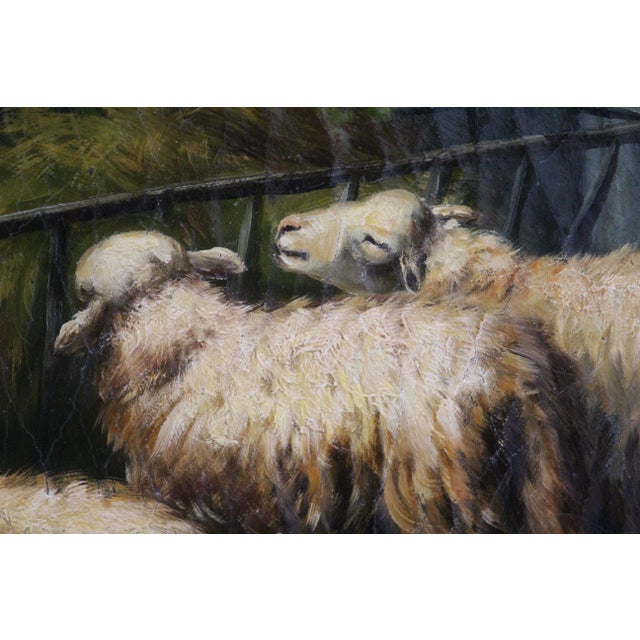 Sheep, 1920s, Oil on Board, Framed For Sale - Image 13 of 16