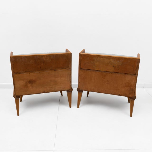 Mid-Century Modern Mid-Century Modern Nightstands in Ashwood, Italy, 1950s, Set of 2 For Sale - Image 3 of 10