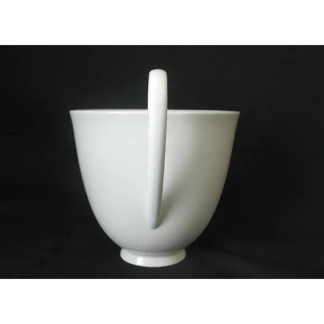 Art Deco German KPM Berlin Porcelain Urn Shape Vase with Loop Handles in White Blanc de Chine For Sale - Image 4 of 8
