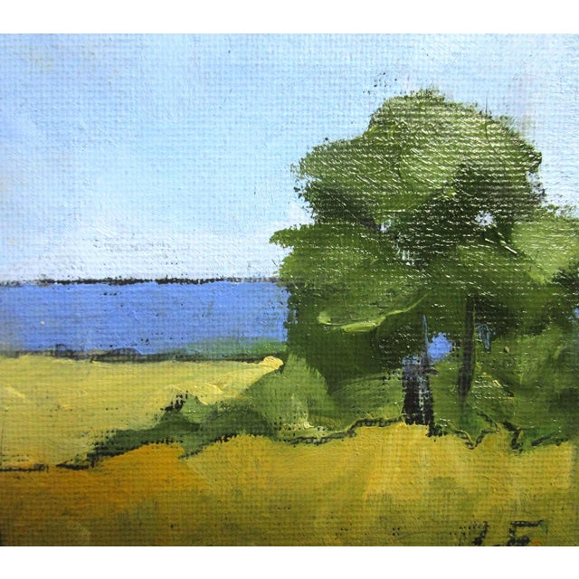 Miniature North Coast Bluff Art 4X4 Lynne French Pacific seascape landscape oil painting by Lynne French. The signed...
