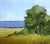 Miniature North Coast Bluff Art 4X4 Lynne French Pacific seascape landscape oil painting by Lynne French. The signed...