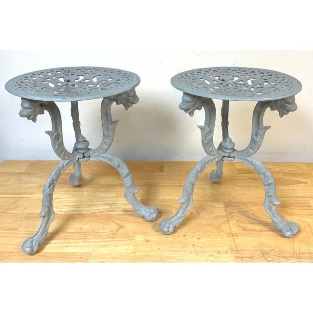 Pair of Aesthetic Movement Cast Iron Garden Tabourets, Possibly J.W. Fiske, American, Circa 1870–1890 An exceptional pair...