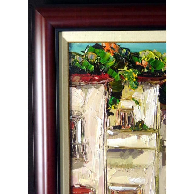 "Terattoria" framed Original Acrylic Painting on Canvas by Maya Eventov Hand Signed by the Artist museum mounted, matted...