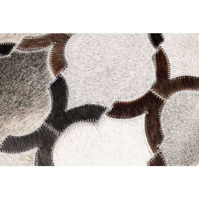 Canvello Genuine Cowhide Leather Decorative Throw Pillow With Feather Down Insert Included For Sale - Image 4 of 4